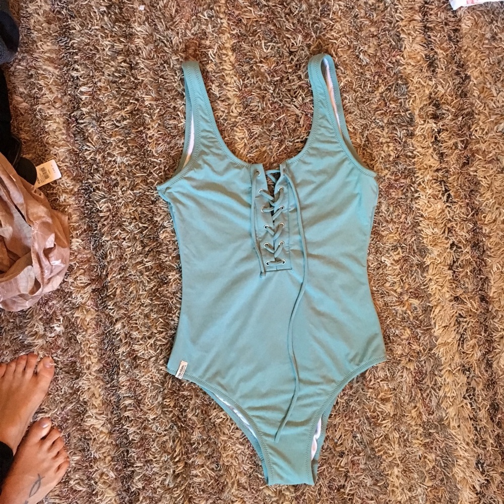 Rhythm sunchaser lace up one piece in Cloud